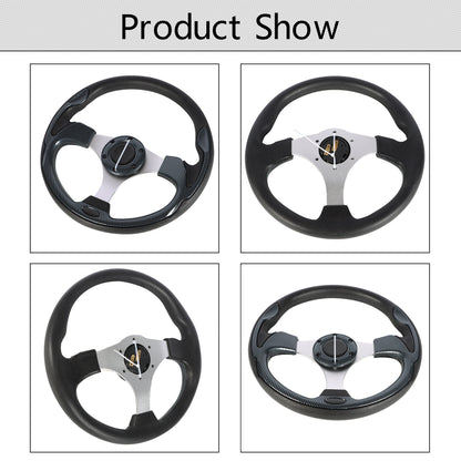 ALL-CARB 13 inchs Carbon Fiber Steering Wheel Replacement for Yamaha EZGO Club Car