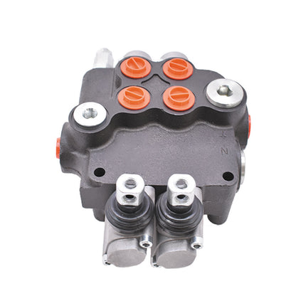 ALL-CARB 2 Spool 21 GPM Hydraulic Valve Hydraulic Directional Control Valve Double Acting Valve 3600 PSI SAE Ports for Small Tractors Tractors Loaders Log Splitters