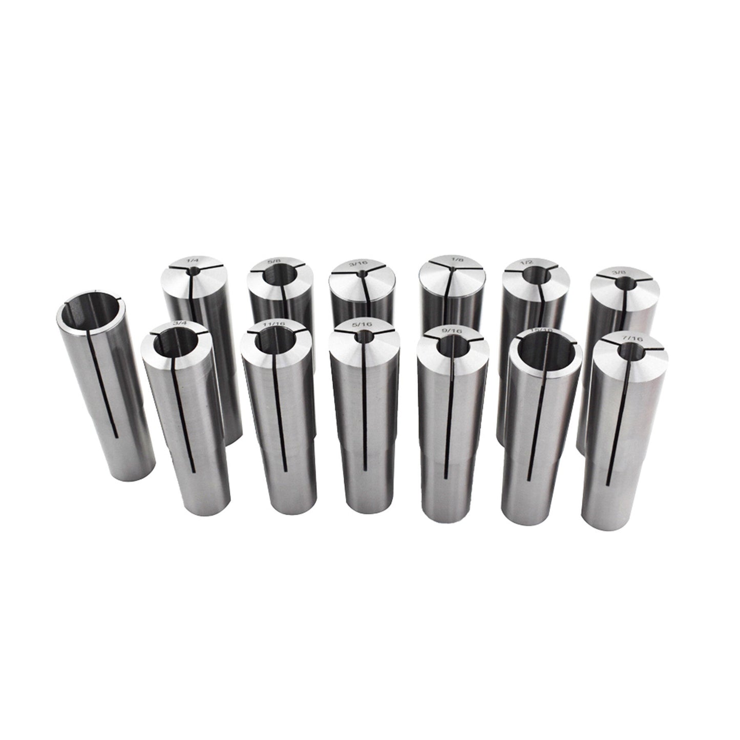 ALL-CARB 13Pcs MT4 4MT 4 Morse Taper Collet Set 1/8 - 1Inch with 5/8 Inch -11 Threaded Back for Drawbar Fit for Machining Turning