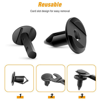 ALL-CARB ATV Retainer Clips 8mm Push Pin Splash Guard Body Panel 100 pcs Replacement for Honda