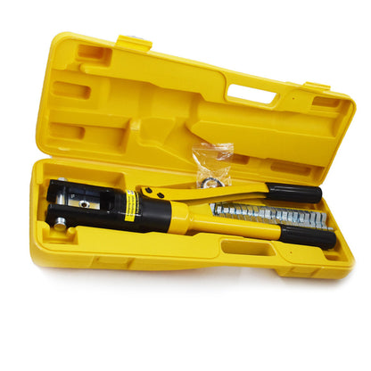 16 Ton Hydraulic Cable Lug Terminal Crimper Wire Crimping Tool with 11 Dies for Crimping Wires and Butt Connectors