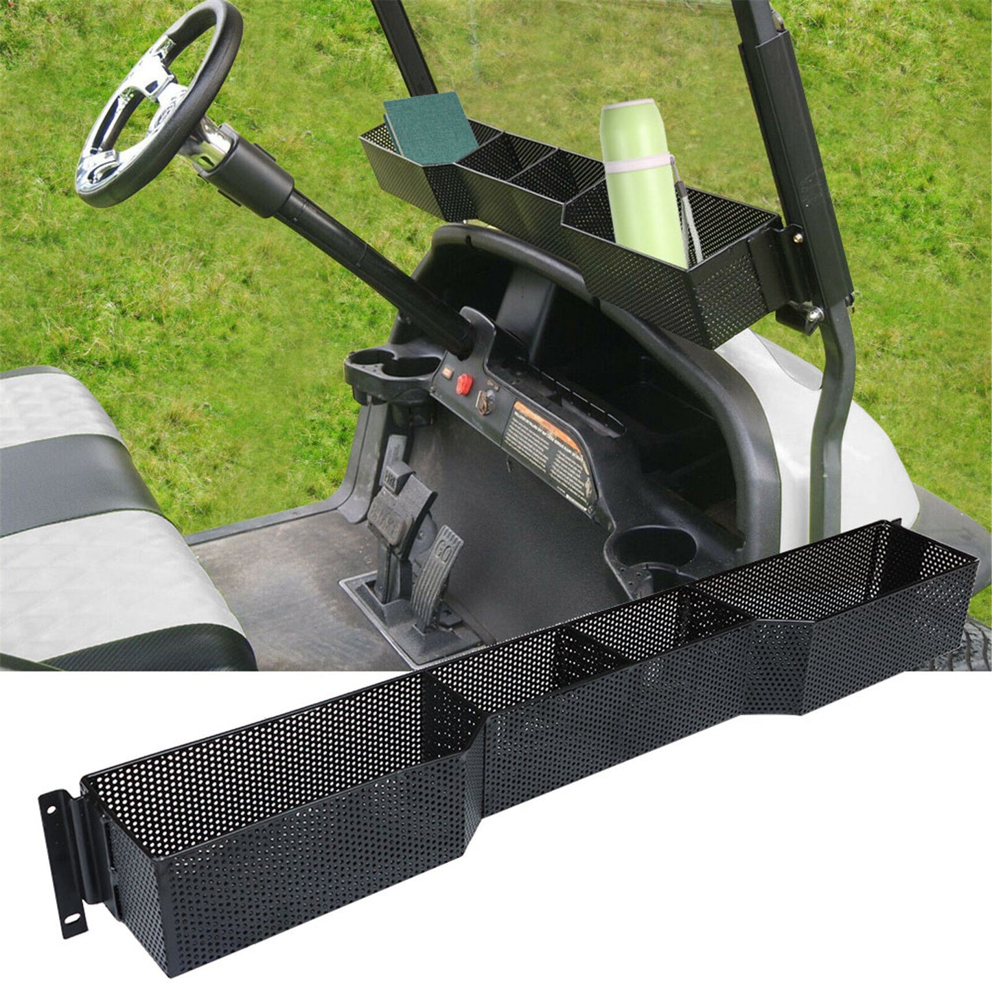 ALL-CARB Front Storage Basket Inner Storage Black Replacement for Precedent Golf Cart