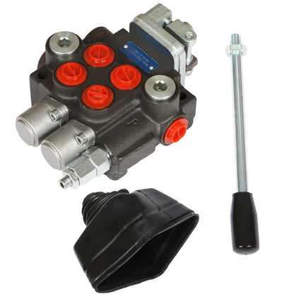 ALL-CARB Hydraulic Valve 2 Spool Hydraulic Directional Control Valve 11gpm 3600 PSI BSPP Double Acting for Tractors Loaders Tanks