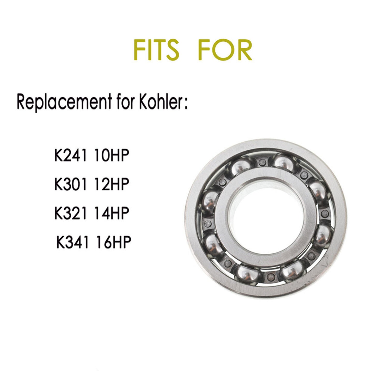 ALL-CARB Lawn Mower Bearing Replacement for Kohler 6308C3 K241 M10 K301 M10 K321 M14 K341 M16 10Hp 12Hp 14Hp 16Hp Engine