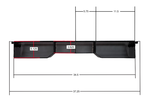 ALL-CARB Front Storage Basket Inner Storage Black Replacement for Precedent Golf Cart